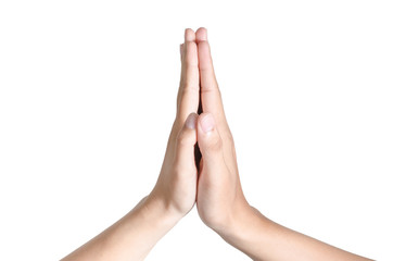 two hands making hi-five gesture