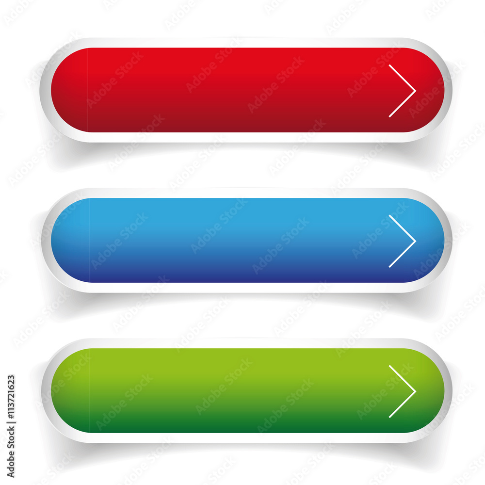Poster empty vector button set