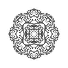 Abstract round ornament. Mandala. Background. Design for coloring page