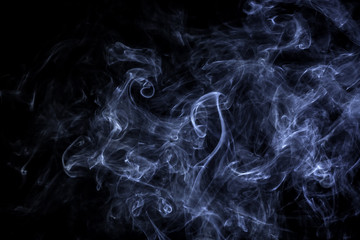 Amazing smoke abstract in black background