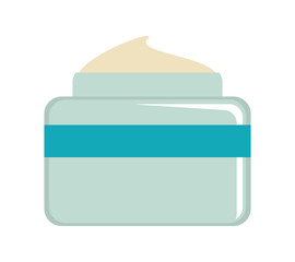 Make up and Cosmetic. facial cream icon. vector graphic