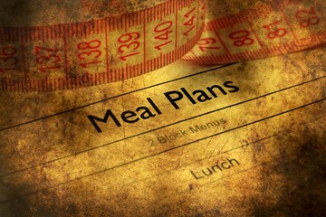 Obraz premium Meal plan grunge concept