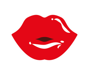 Body part. female design. mouth icon. vector graphic