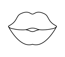 Body part. female design. mouth icon. vector graphic