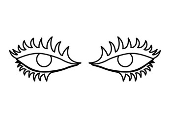 Body part. female design. eyes icon. vector graphic