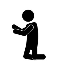 Person design. Pictogram doing action icon. vector graphic