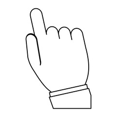 Human body design. hand gesture icon. vector graphic