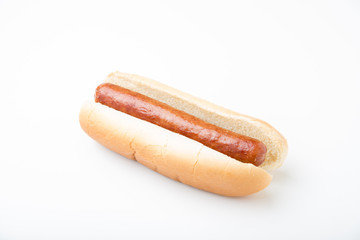 isolated hot dog