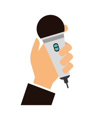 Music design. microphone icon. isolated image. vector graphic