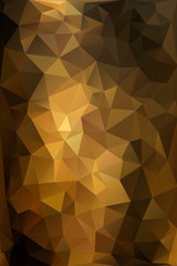 Abstract black and gold background of the triangles 