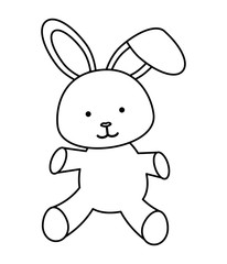 Fototapeta na wymiar animal design. cartoon rabbit icon. isolated image. vector graph