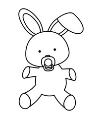 animal design. cartoon rabbit icon. isolated image. vector graph