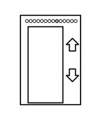 Silhouette of elevetar design, vector graphic