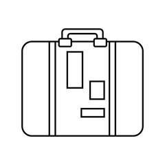 Classic suitcase for travel design, vector graphic