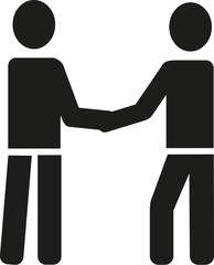 Businessmen shaking hands pictogram