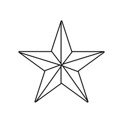 Obraz premium Star shape of five points design, success concept, vector graphi
