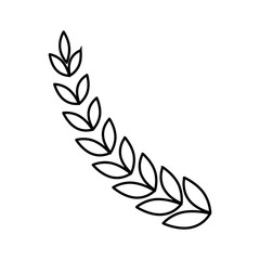 Wreath by leaves design, vector graphic