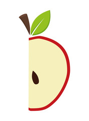 Healthy and organic food. Apple fruit icon. vector graphic
