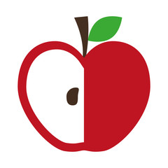 Healthy and organic food. Apple fruit icon. vector graphic