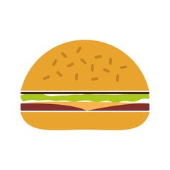 Fast and Street food concept. Eating outside. hamburger icon. Ve