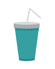 Fast and Street food concept. Eating outside. coke  icon. Vector