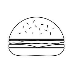 Fast and Street food concept. Eating outside. hamburger icon. Ve