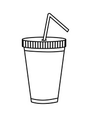 Fast and Street food concept. Eating outside. coke  icon. Vector