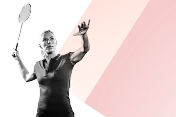 Image of badminton player playing badminton 