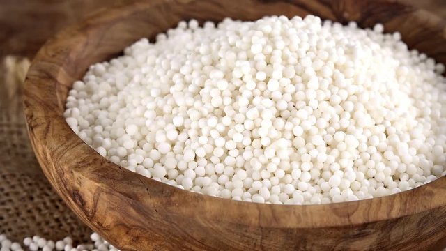 Portion of rotating Tapioca (seamless loopable) as 4K UHD footage