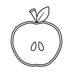 Healthy and organic food. Apple fruit icon. vector graphic