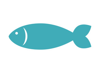 Fish design over isolated background. Sea life icon, vector grap