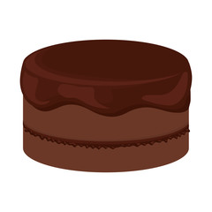 Cake with cream design. Bakery icon. vector graphic