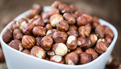 Heap of Hazelnuts (selective focus)
