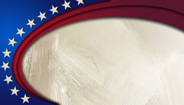 American Stars And Stripes Abstract Circular Background