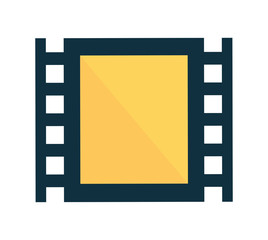 Obraz premium Movie concept. classic film reel icon. vector graphic