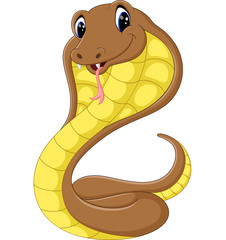 Naklejka premium cute cobra snake cartoon