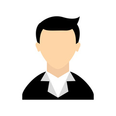 Businessman concept. avatar male person icon. vector graphic