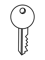 Security system concept. key icon. protection concept. vector gr