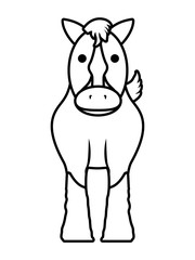 Animal concept. Horse  icon. vector graphic