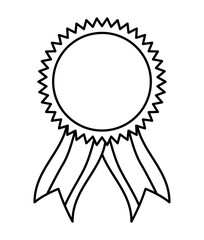 Label concept. seal stamp with ribbon icon. vector graphic