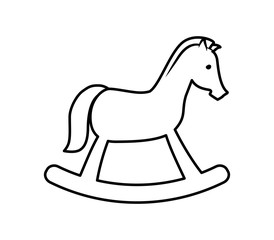Horse silhouette. Farm Animal icon. vector graphic