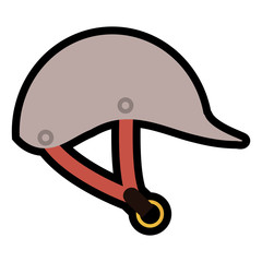 Horse ridding concept. Helmet icon. vector graphic