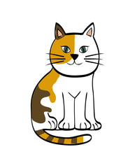 Cat concept. Cute cartoon animal icon. vector graphic