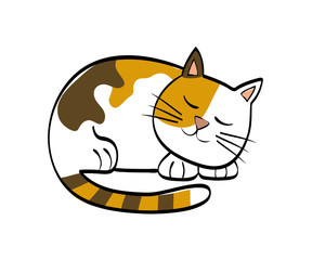 Cat concept. Cute cartoon animal icon. vector graphic