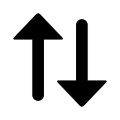 Up and down arrow flat icon for apps and websites