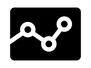 Graph / graphing or data visualization flat icon for apps and websites