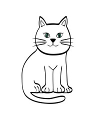 Cat concept. Cute cartoon animal icon. vector graphic