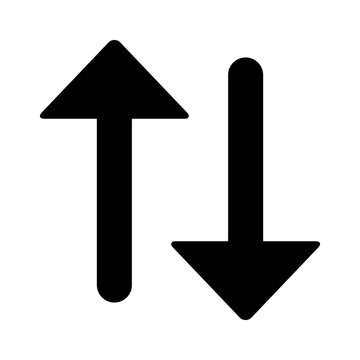 Up and down arrow flat icon for apps and websites