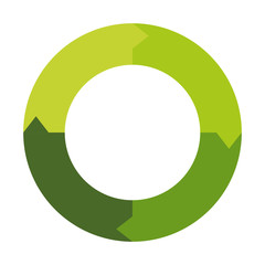 Green  infographic data concept. circle  icon. vector graphic