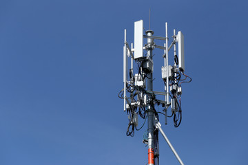 Antenna for Telephone communications in bright sky day time.